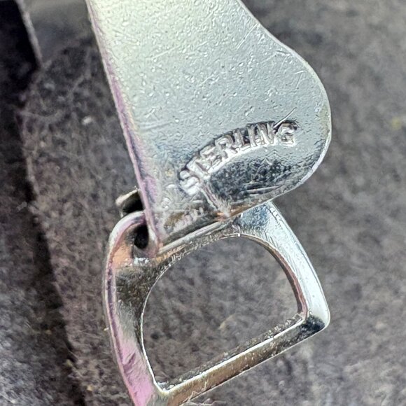 VTG Solid Sterling Silver 925 Saddle Dangle Charm Size 0.75" Length - Picture 5 of 10